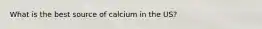 What is the best source of calcium in the US?