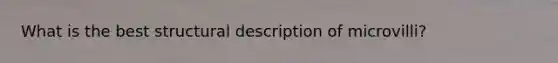 What is the best structural description of microvilli?