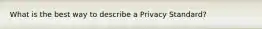 What is the best way to describe a Privacy Standard?