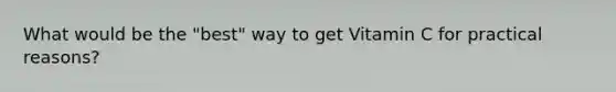 What would be the "best" way to get Vitamin C for practical reasons?