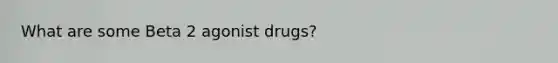 What are some Beta 2 agonist drugs?