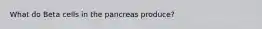 What do Beta cells in the pancreas produce?