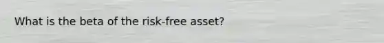 What is the beta of the risk-free asset?