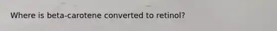 Where is beta-carotene converted to retinol?