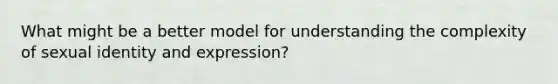 What might be a better model for understanding the complexity of sexual identity and expression?