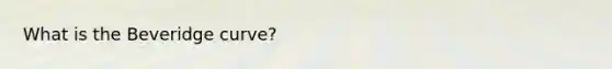 What is the Beveridge curve?