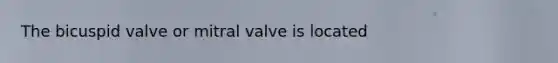 The bicuspid valve or mitral valve is located