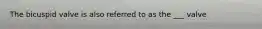 The bicuspid valve is also referred to as the ___ valve