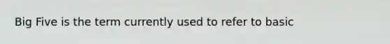 Big Five is the term currently used to refer to basic