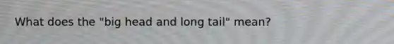 What does the "big head and long tail" mean?