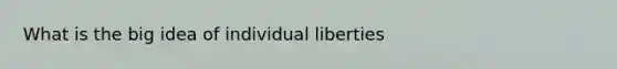 What is the big idea of individual liberties