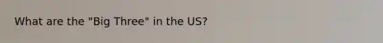 What are the "Big Three" in the US?