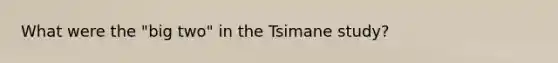 What were the "big two" in the Tsimane study?