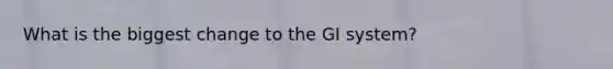 What is the biggest change to the GI system?
