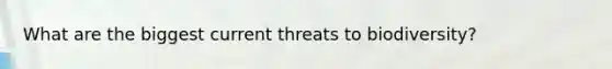 What are the biggest current threats to biodiversity?