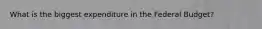 What is the biggest expenditure in the Federal Budget?