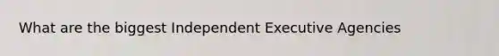 What are the biggest Independent Executive Agencies