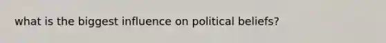 what is the biggest influence on political beliefs?