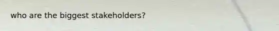 who are the biggest stakeholders?