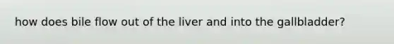 how does bile flow out of the liver and into the gallbladder?