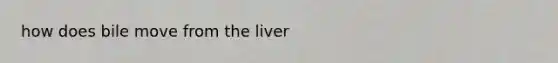 how does bile move from the liver