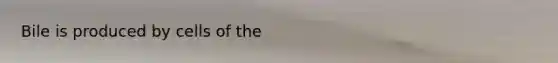 Bile is produced by cells of the