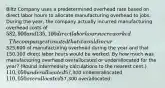 Biltz Company uses a predetermined overhead rate based on direct labor hours to allocate manufacturing overhead to jobs. During the year, the company actually incurred manufacturing overhead costs of 582,900 and 135,100 direct labor hours were worked. The company estimated that it would incur525,600 of manufacturing overhead during the year and that 150,300 direct labor hours would be worked. By how much was manufacturing overhead overallocated or underallocated for the year? (Round intermediary calculations to the nearest cent.) 110,050 underallocated57,300 undererallocated 110,050 overallocated57,300 overallocated