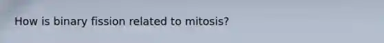 How is binary fission related to mitosis?