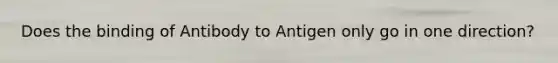 Does the binding of Antibody to Antigen only go in one direction?