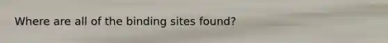 Where are all of the binding sites found?