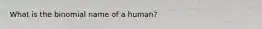 What is the binomial name of a human?