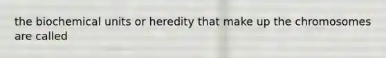 the biochemical units or heredity that make up the chromosomes are called