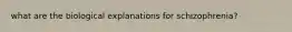 what are the biological explanations for schizophrenia?