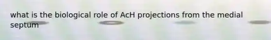 what is the biological role of AcH projections from the medial septum