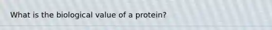 What is the biological value of a protein?