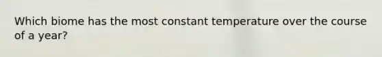 Which biome has the most constant temperature over the course of a year?