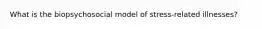 What is the biopsychosocial model of stress-related illnesses?