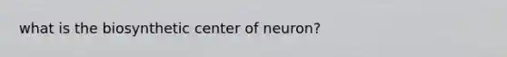 what is the biosynthetic center of neuron?