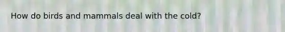 How do birds and mammals deal with the cold?