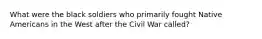 What were the black soldiers who primarily fought Native Americans in the West after the Civil War called?