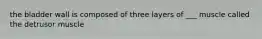 the bladder wall is composed of three layers of ___ muscle called the detrusor muscle