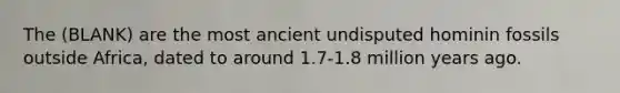 The (BLANK) are the most ancient undisputed hominin fossils outside Africa, dated to around 1.7-1.8 million years ago.