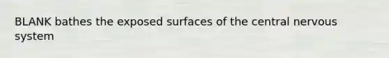 BLANK bathes the exposed surfaces of the central nervous system