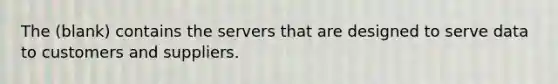 The (blank) contains the servers that are designed to serve data to customers and suppliers.