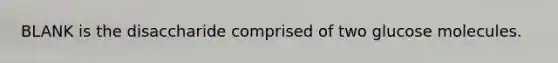 BLANK is the disaccharide comprised of two glucose molecules.