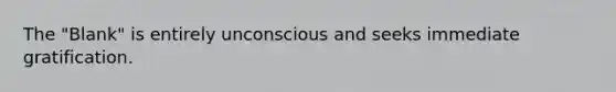 The "Blank" is entirely unconscious and seeks immediate gratification.