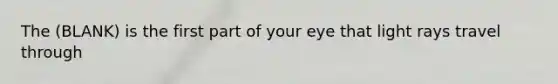 The (BLANK) is the first part of your eye that light rays travel through