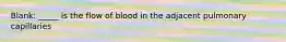 Blank: _____ is the flow of blood in the adjacent pulmonary capillaries