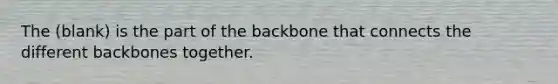 The (blank) is the part of the backbone that connects the different backbones together.