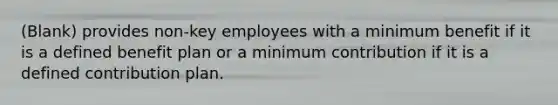 (Blank) provides non-key employees with a minimum benefit if it is a defined benefit plan or a minimum contribution if it is a defined contribution plan.